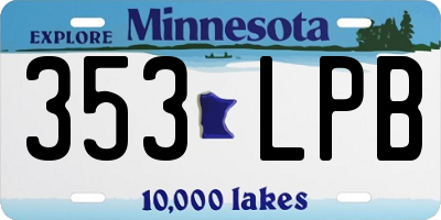 MN license plate 353LPB