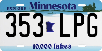 MN license plate 353LPG