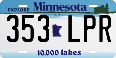 MN license plate 353LPR