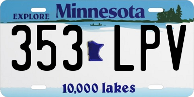 MN license plate 353LPV