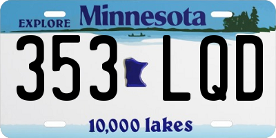 MN license plate 353LQD