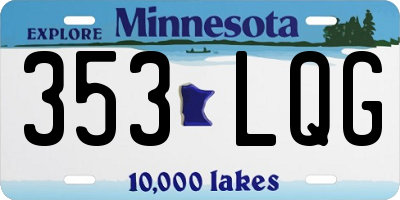 MN license plate 353LQG