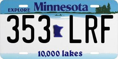 MN license plate 353LRF