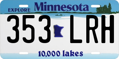 MN license plate 353LRH