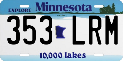 MN license plate 353LRM