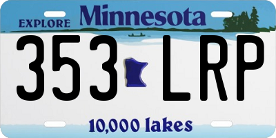 MN license plate 353LRP
