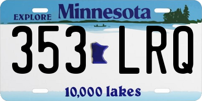 MN license plate 353LRQ