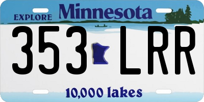 MN license plate 353LRR