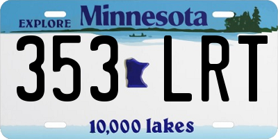 MN license plate 353LRT