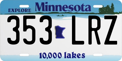 MN license plate 353LRZ