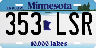 MN license plate 353LSR