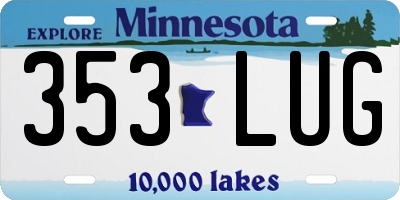 MN license plate 353LUG