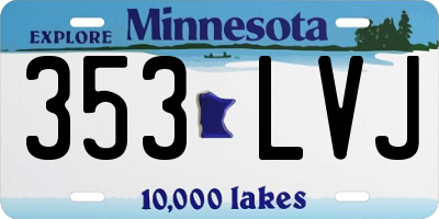 MN license plate 353LVJ
