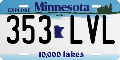 MN license plate 353LVL