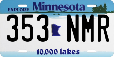 MN license plate 353NMR