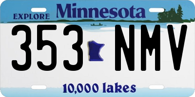 MN license plate 353NMV