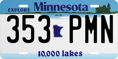 MN license plate 353PMN