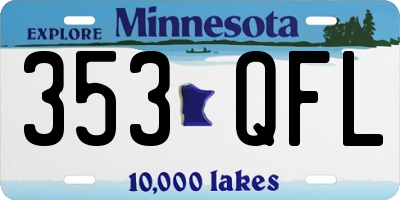 MN license plate 353QFL