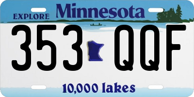 MN license plate 353QQF