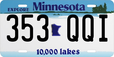 MN license plate 353QQI