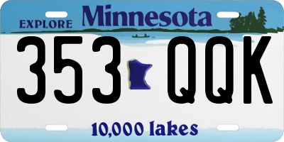 MN license plate 353QQK