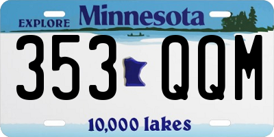 MN license plate 353QQM
