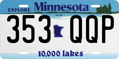 MN license plate 353QQP