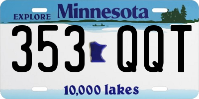 MN license plate 353QQT