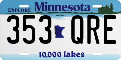 MN license plate 353QRE