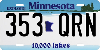 MN license plate 353QRN