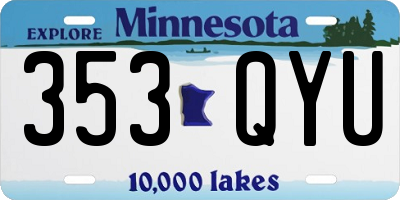 MN license plate 353QYU
