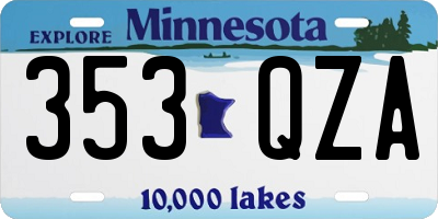 MN license plate 353QZA