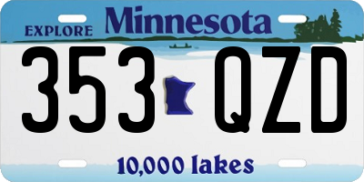 MN license plate 353QZD