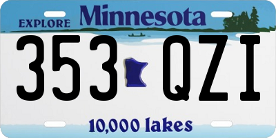 MN license plate 353QZI