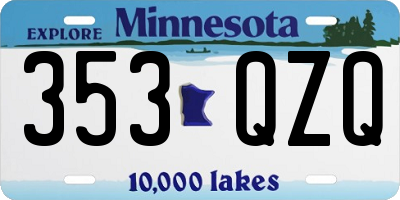 MN license plate 353QZQ