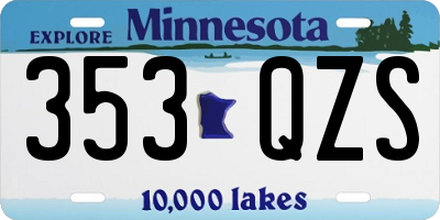 MN license plate 353QZS