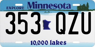 MN license plate 353QZU