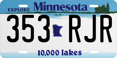 MN license plate 353RJR