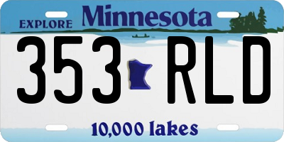 MN license plate 353RLD