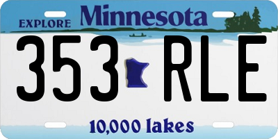 MN license plate 353RLE
