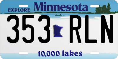 MN license plate 353RLN