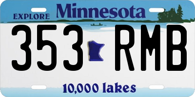 MN license plate 353RMB