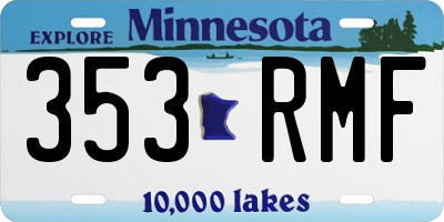 MN license plate 353RMF