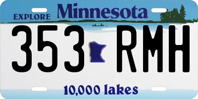 MN license plate 353RMH