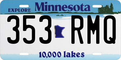 MN license plate 353RMQ