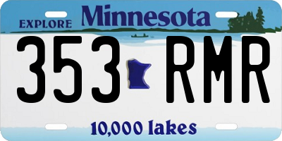 MN license plate 353RMR