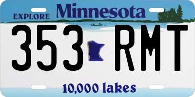 MN license plate 353RMT