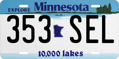 MN license plate 353SEL