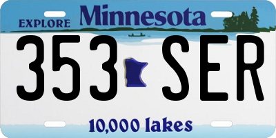 MN license plate 353SER