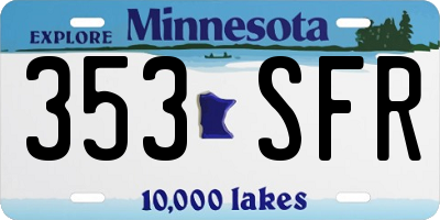 MN license plate 353SFR